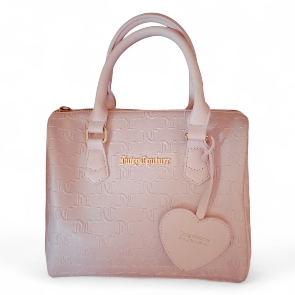 Juicy Couture Pink Embossed "Fame" Satchel